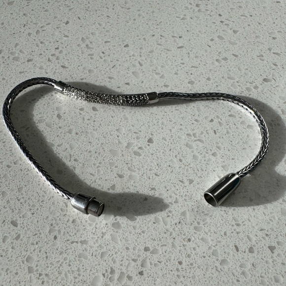 Fossil Thin Glitz Ombre Silver-Tone Bracelet - Picture 4 of 10